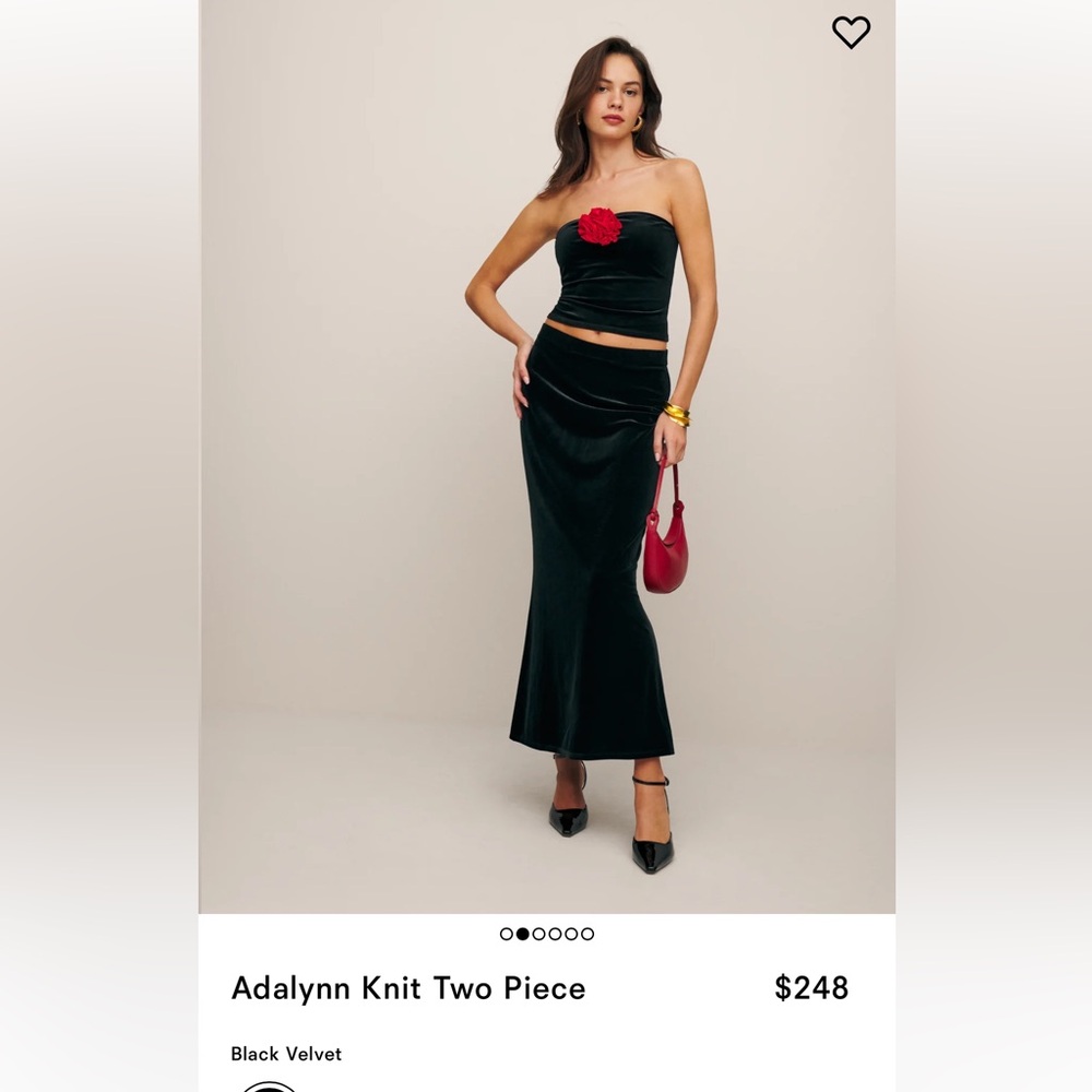 Adalynn knit two piece velvet material worn once